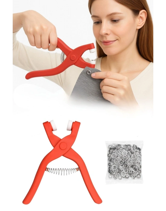 ®  Plastik Çıt Çıt Pensi–Kıyafet, Bebek Önlüğü, Gömlek ve Tekstil Ürünleri İçin Çıtçıt Takma Aleti