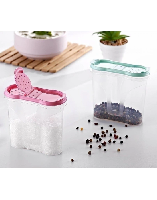 ®  Plastik Kapaklı Majör Baharatlık Baharat Saklama Kutusu Kabı