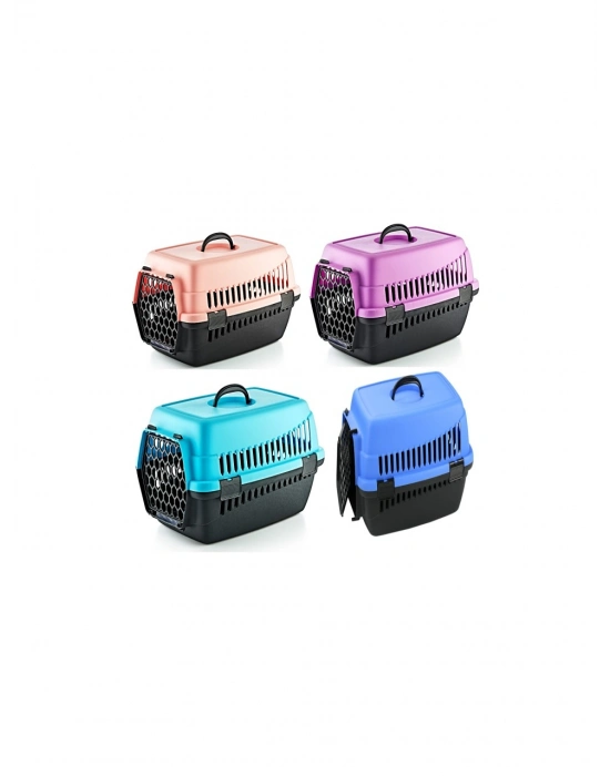 Plastik Kedi Köpek Taşıma Çantası 49*35*32,5 cm Karışık Renklerde