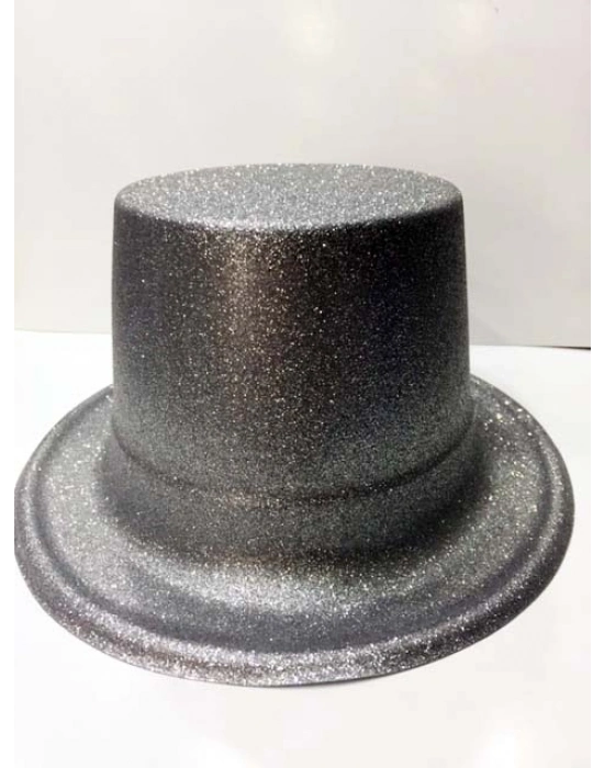 Plastik Parti Şapkası Gümüş Siml
