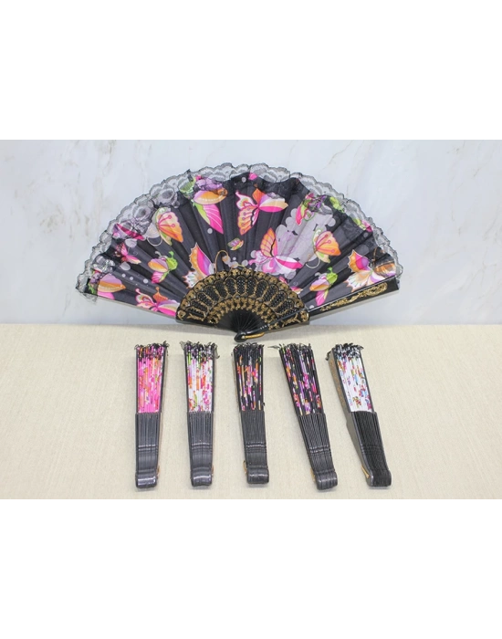 Plastik Renkli Yelpaze