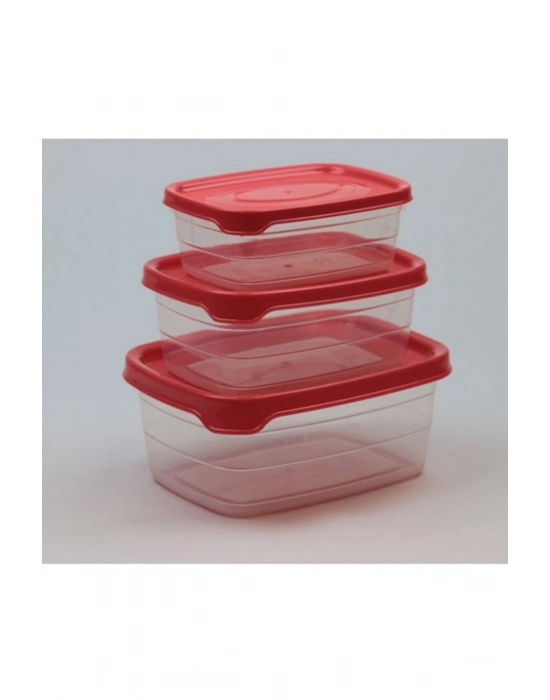 Plastik Saklama Kabı 3lü 400 Ml - 670 Ml - 1.2 Lt. Royaleks-BNM-0513