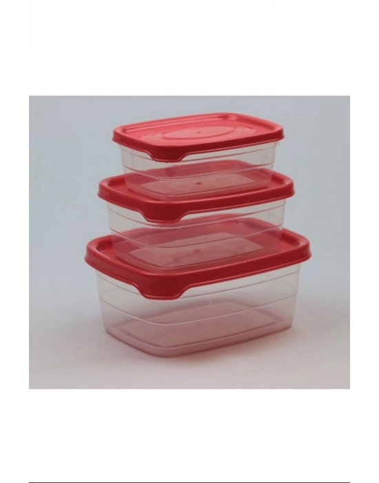 Plastik Saklama Kabı 3lü 400 Ml - 670 Ml - 1.2 Lt. Royaleks-BNM-0513
