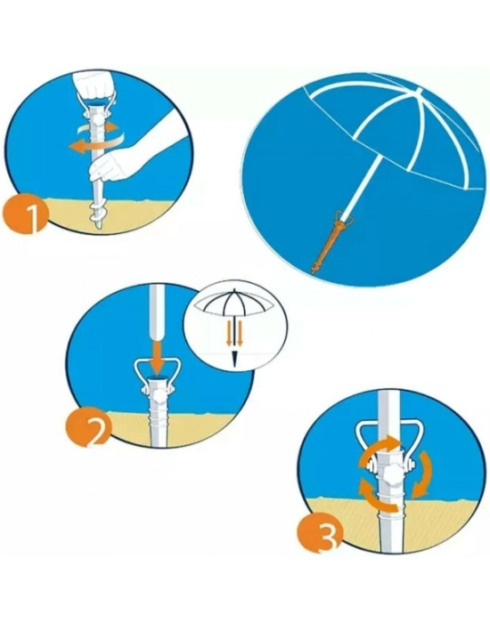 Plastik Şemsiye Sabitleme Kazığı
