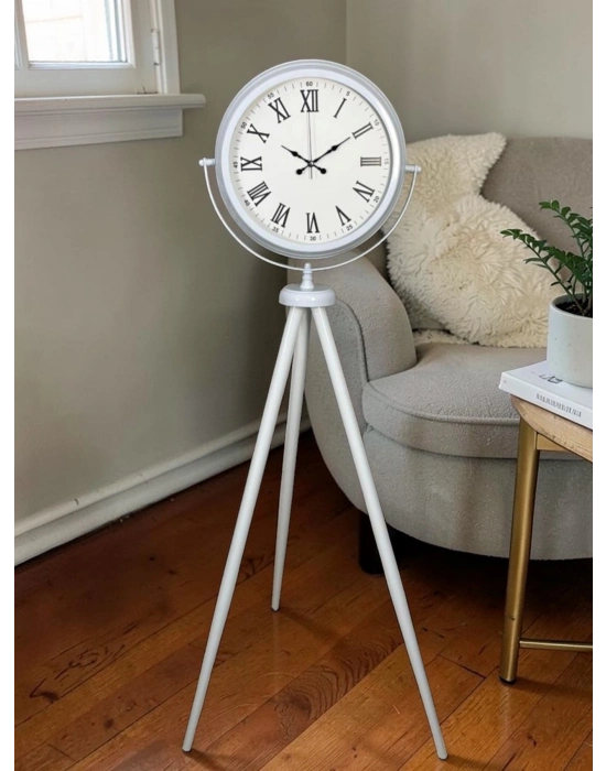 Platin Classic White Roma Tripod Ayaklı Saat