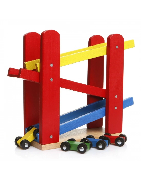 Play Wood Ahşap Otopark 5 Araba İlaveli 382