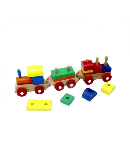 Play Wood Eğitici Ahşap Bloklu Bultak Tren 351
