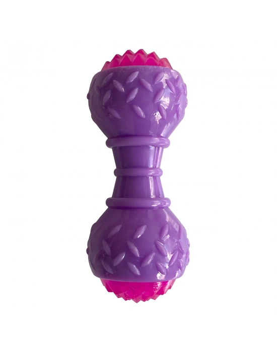Playfull Aktivite Sesli ve Işıklı Köpek Oyuncak Dumbel 5x15 cm Mor