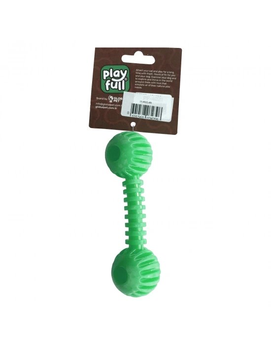 Playfull Sağlam Plastik Dental Dumbel Köpek Oyuncağı 12 x 3,5 cm Yeşil