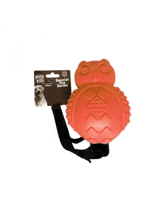 Playfull Sesli Lüx Baykuş Köpek Eğitim Oyuncağı 30x10 Cm Turuncu