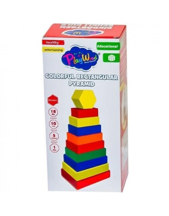 PlayWood Dikdörtgen Renkli Kule 393