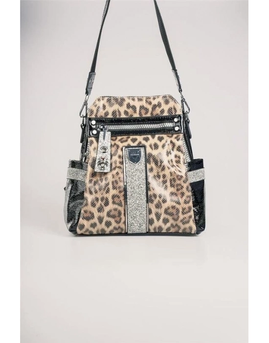 Poge Leopar Cilt Kol Ve Sırt Çantası
