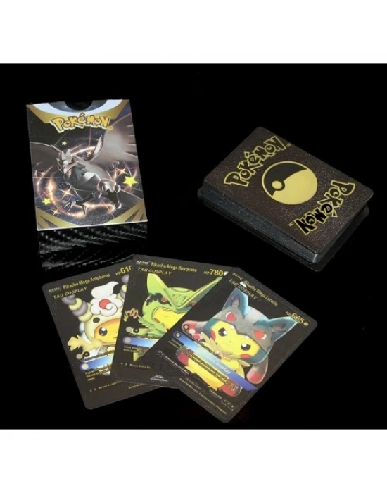 Pokemon Oyun Kartı Metalik Siyah Deste