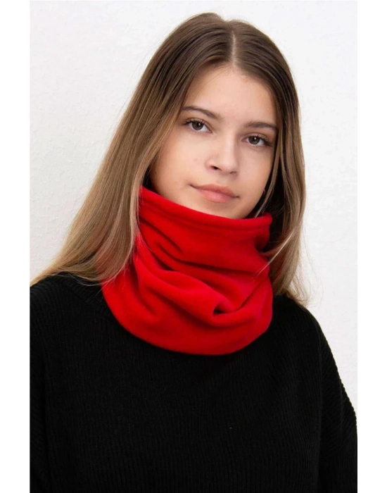 Polar Unisex İpli Bere ve Boyunluk Kırmızı