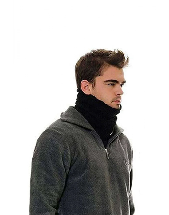 Polar Unisex İpli Bere ve Boyunluk Siyah