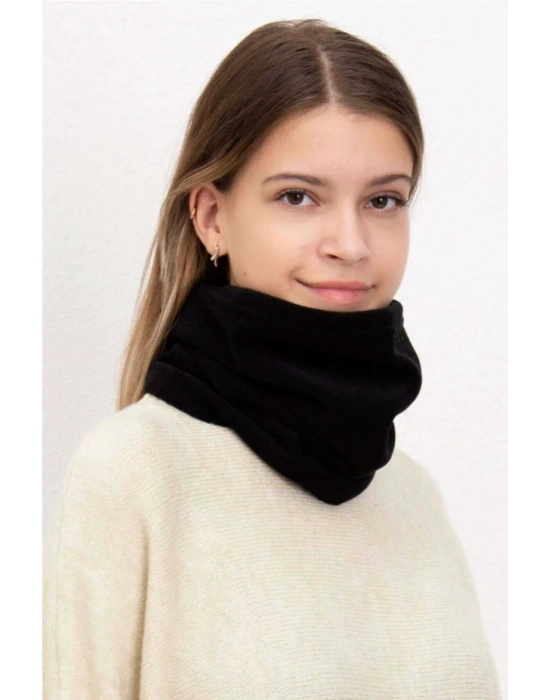 Polar Unisex İpli Bere ve Boyunluk Siyah