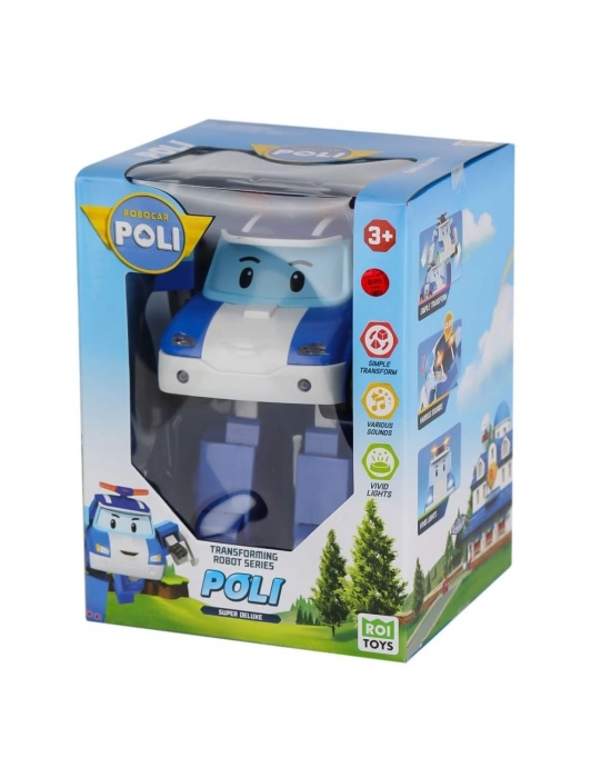 POLI MRT-685 Sesli ve Işıklı Robocar Poli Büyük Transforming Robot Poli