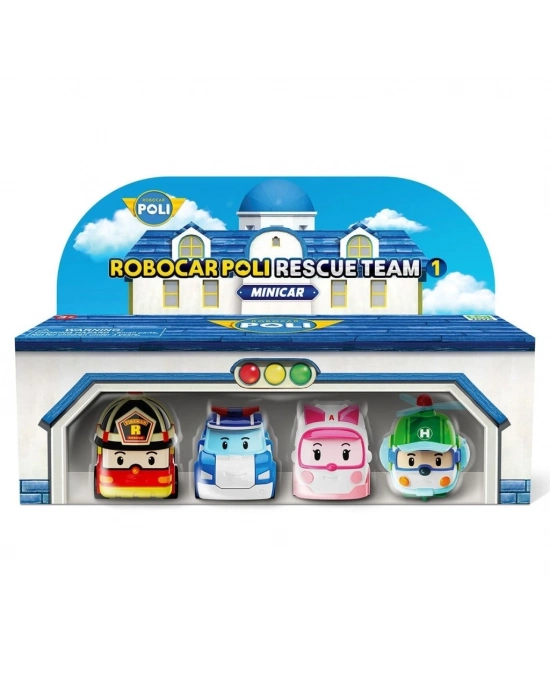 POLI MRT-760 Robocar Poli  Kasabanın Kurtarma Araçları 4lü Set