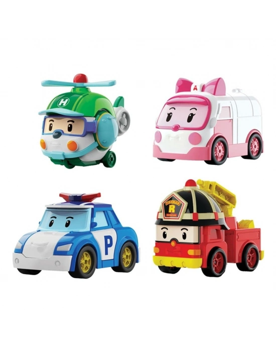 POLI MRT-760 Robocar Poli  Kasabanın Kurtarma Araçları 4lü Set