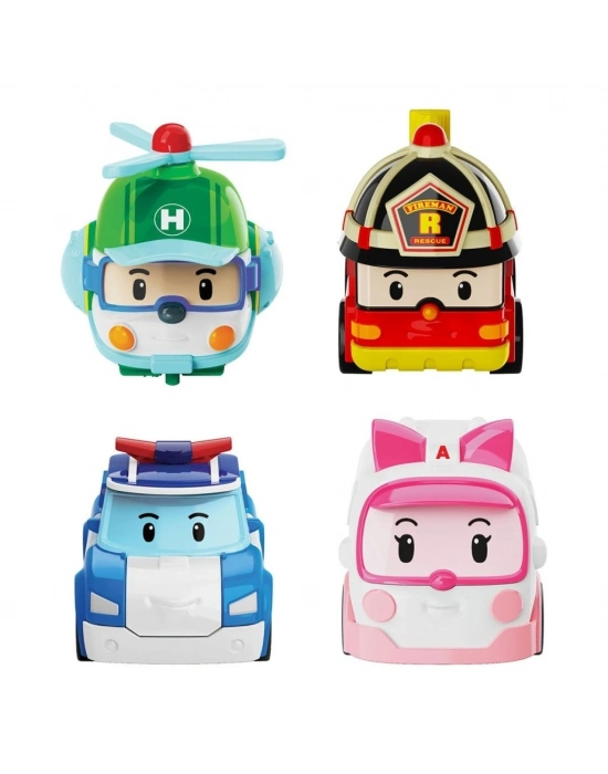 POLI MRT-760 Robocar Poli  Kasabanın Kurtarma Araçları 4lü Set