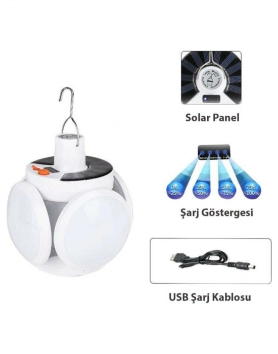 Polizei P-038 Solar Güneş Enerji Ve Usb Sarjli 5 Kanatlı