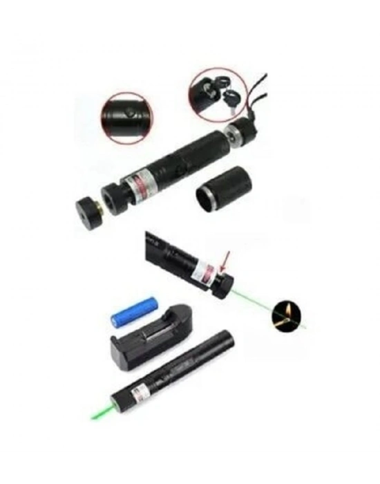 Polizei Şarjlı Turbo Yeşil Lazer Pointer Kibrit Yakabilen  Güç 1000mw