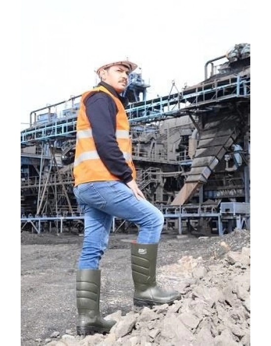 ® Pollyboot Vega 36 Numara Çelik Burunlu Çizme Poliüratan