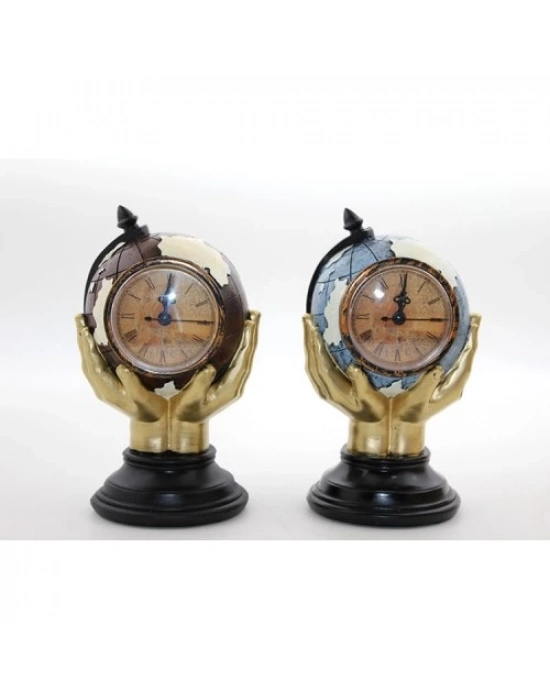 Polyester Saatli Dünya Küre Model 1