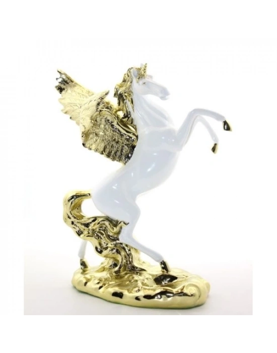 Polyester Şahlanan Kanatlı At Figürü