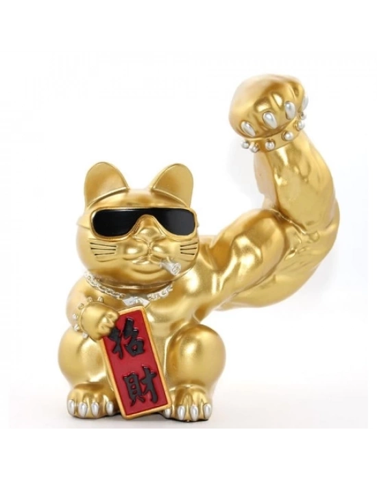 Polyester Şanslı Kedi Figürü Model 2