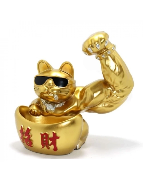 Polyester Şanslı Kedi Figürü Model 4