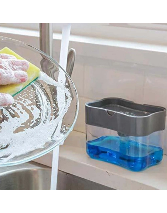 Pompa Mekanizmalı Sünger Hazneli Sıvı Sabunluk