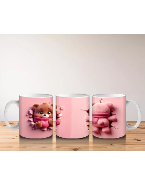 Ponponlu Şapkalı Kız Maskot ve Arka Yüzü – Baskılı Kupa Bardak