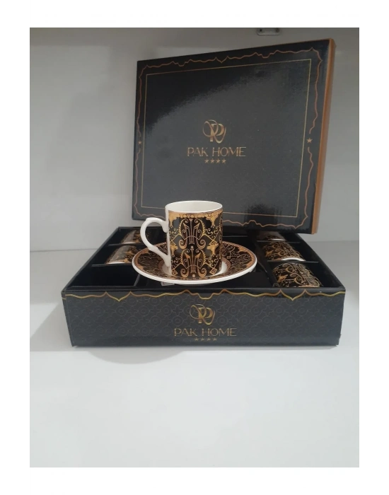 Porselen 6 Lı Lüks Kahve Fincan Takımı Royaleks-PAK-2206