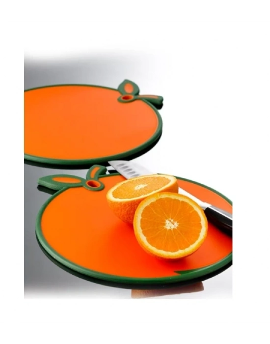 Portakal Figürlü Kaydırmaz Kesme Tahtası Doğrama Panosu