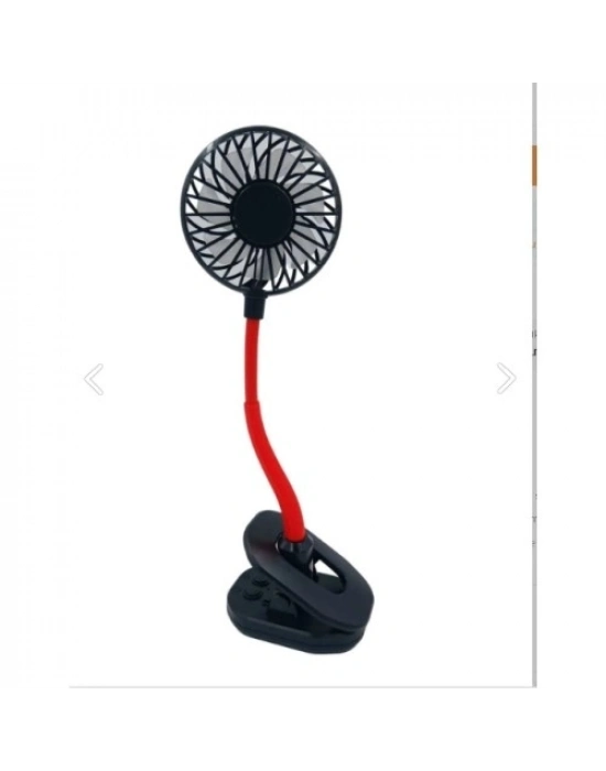 Portatif Işıklı Mini Klipsli Fan