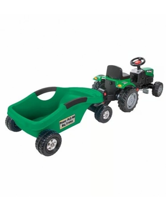 POWER PEDALLI BİG TROLLEY TRAKTÖR YEŞİL-PLS