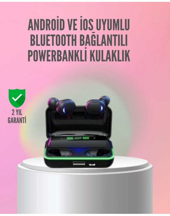 Powerbank Özellikli Bluetooth 5.1 Kulaklık Oyun ve Müzik İçin