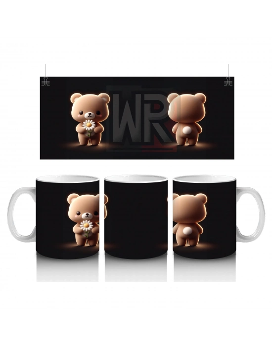 Poz Veren Sevimli Ayıcık Çifti – Baskılı Kahve Kupası