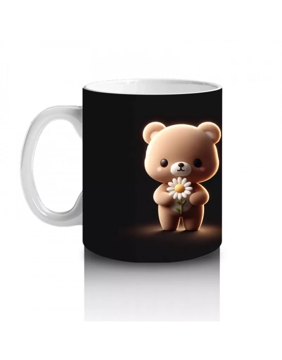 Poz Veren Sevimli Ayıcık Çifti – Baskılı Kahve Kupası