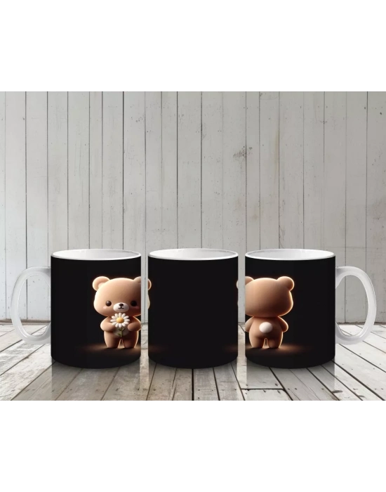 Poz Veren Sevimli Ayıcık Çifti – Baskılı Kahve Kupası