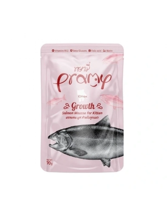 Pramy Mousse Somonlu Pouch Yavru Konserve Kedi Maması 1 Adet 70 Gr