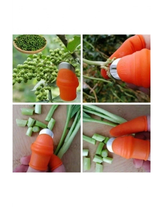 Pratik Baş Parmak Koruyucu Eldiven Sebze Meyve Soyucu Kesme Ayıklayıcı Silikon Aparat