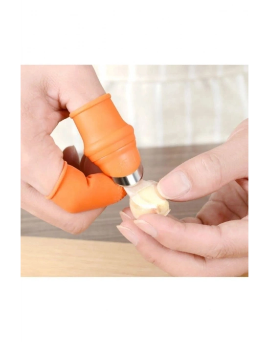 Pratik Baş Parmak Koruyucu Eldiven Sebze Meyve Soyucu Kesme Ayıklayıcı Silikon Aparat