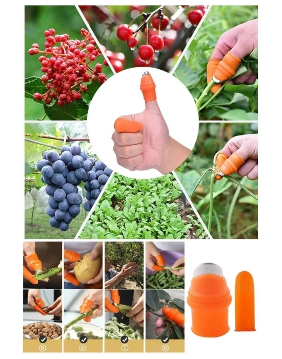 Pratik Baş Parmak Koruyucu Eldiven Sebze Meyve Soyucu Kesme Ayıklayıcı Silikon Aparat