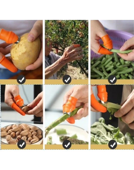 Pratik Baş Parmak Sebze Kesme Ayıklayıcı Erkek L Set