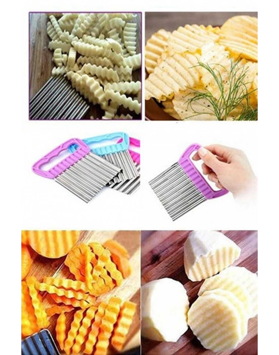 Pratik Cips Chopper Şekilli Sebze Meyve Ve Gıda Dilimleyici