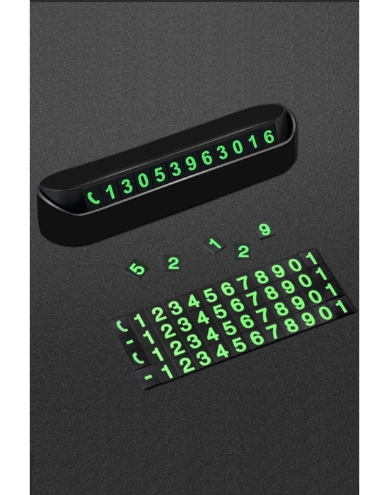 ®  Pratik Fosforlu Telefon Numarası Yamzak İçin Araç İçi Oto Numaratör Numaralık