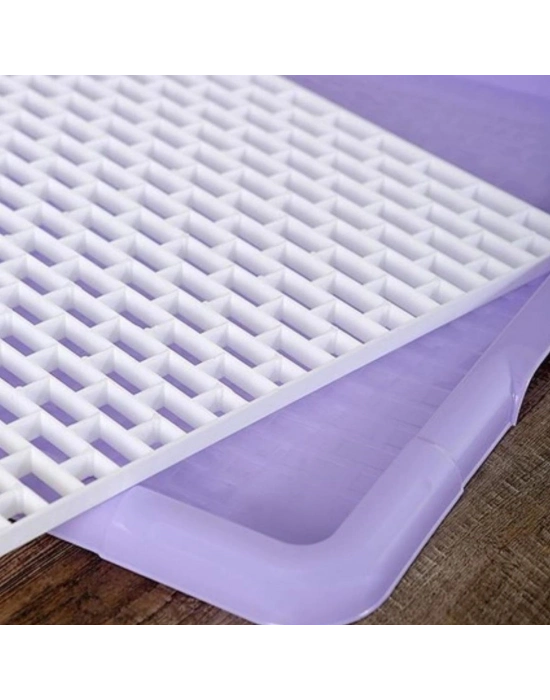 ® Pratik Lavabo Tezgah Üstü Bulaşık Kurutmalığı Süzmatik 22x40 cm