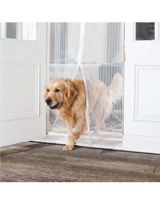 ®  Pratik Manyetik Mıknatıslı Beyaz Kapı Pencere Sinekliği Tülü 90 x 210 cm